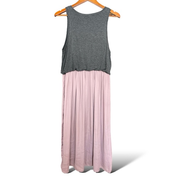 LOFT Women's Sleeveless Pleated Midi Dress Grey pink - Picture 5 of 5